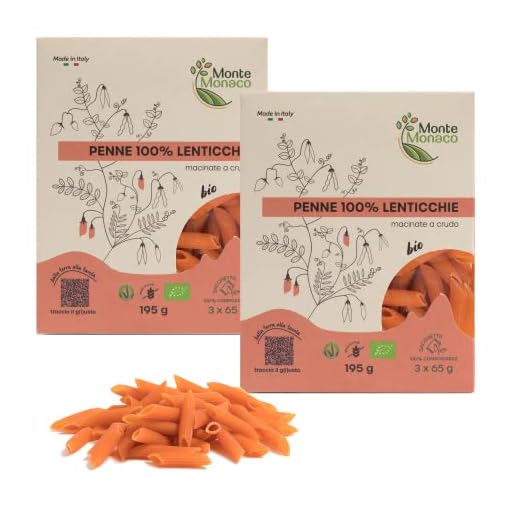 4x250g Pasta 100% Farina di Lenticchie BIO - PENNE