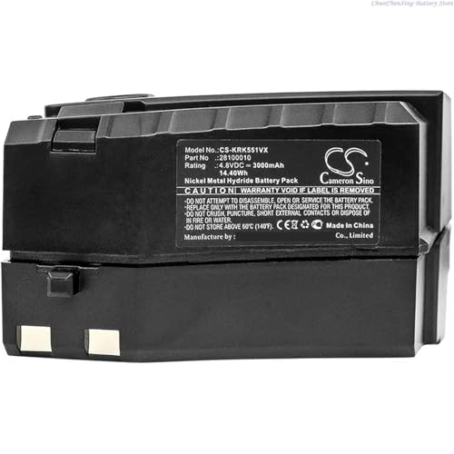Batería De Repuesto For Aspiradora Karcher, 1.258-505.0, 12585050, 1258-5050, K55, KC55, K 55, Cameron Sino (3000 MAh).