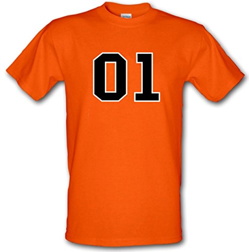 DUKES of HAZZARD 01 General Lee Duke Boys TV Dodge Charger T-shirt en coton épais, Orange, XL
