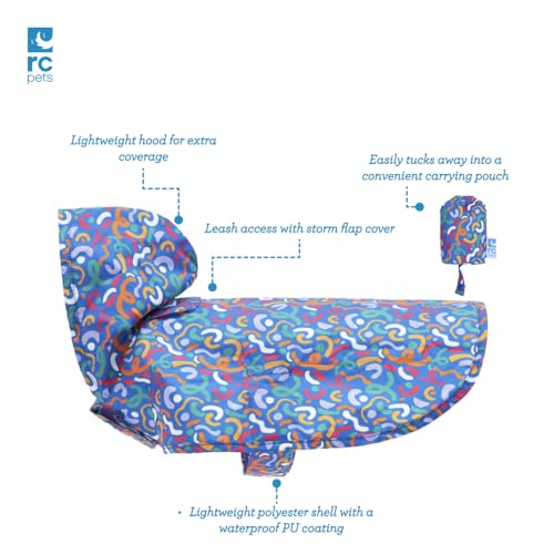 Poncho de pluie pour chien pliable imperméable pourpre taille L