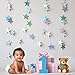 Iridescent Shining Star Hanging Garland Iridescent Hanging Sparkling Star Streamer Glitter Bunting Banner Twinkle Backdrop for Wedding Baby Shower Birthday Christmas Decorations 40 Feet