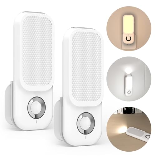 PORFOYO Veilleuses LED à Douille, 2 PCS Veilleuse avec Détecteur de Mouvement, 4 en 1 Veilleuse Prise Electrique, Veilleuses Enfichable, Veilleu LED, Lampe...