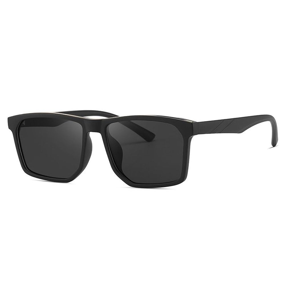Lentes de sol polarizados casuales para hombre, protección solar, protección UV, marco grande, para conducir