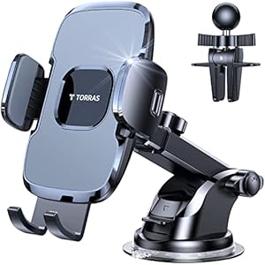 TORRAS Silicone Phone Mount for Car [Anti-Slip & Anti-Scratch] Cell Phone Holder Mount [Thick Case Friendly] Universal…