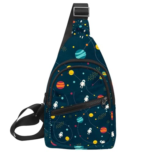 Sac à dos à bandoulière planètes spatiales, finitions soignées pour homme et femme