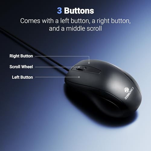 Zebronics Zeb-Alex Wired USB Optical Mouse - Image 6