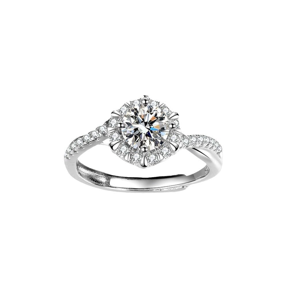 Gold Plated Ring Titanium Steel Cubic Zirconia Ring for Women | Band Size 7-image-7