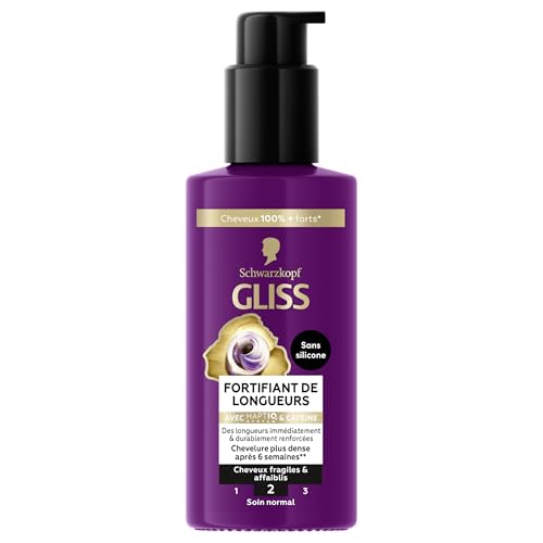 Gliss - Schwarzkopf - Serum stimulateur de racines - Croissance capillaire - Chevelure plus dense -Sans silicone - Cheveux fragiles et affaiblis - Cafeine et...
