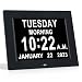 TMC [Newest Version Digital Calendar Day Clock -Extra Large Impaired Vision Memory Loss Clock with 12 Alarm Options for Seniors, Elderly, Dementia, Alzheimer (8-inch,Black)