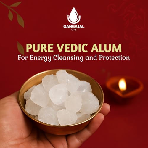 Image of Organic Phitkari Alum Stone for Pooja Purpose 500G | Fitkari Stone for Aura cleansing, Purifying Bath,Vastu, Padikara Kal for Teeth, Fitkiri Alam Patika Fitcury| Premium White Crystals|
