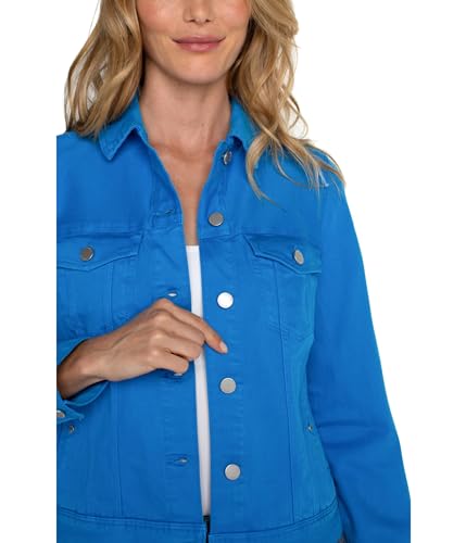 Image of Liverpool Classic Denim Jacket in Stretch Slub Twill
