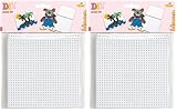 Age minimum : 5 ans Hama - 4458 - Loisirs Créatifs - Sachet 2 Plaques Assemblables pour Perles à Repasser Midi, Blanc (Lot de 2)