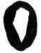 Solid Infinity Polyester Scarf with Hidden Zipper Pocket (Black)