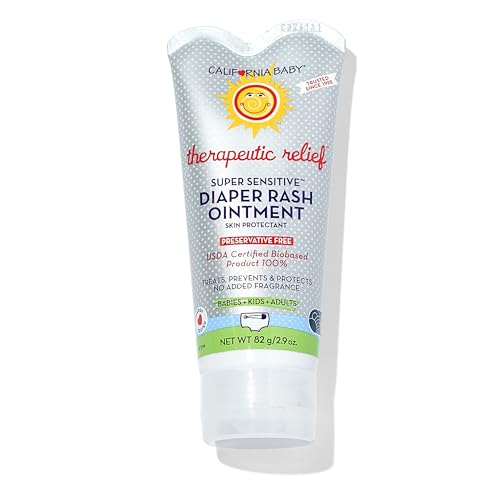 Image of California Baby Super Sensitive Unscented Diaper Rash Cream | Zinc Oxide Ointment | 100% Bio-Based | Fragrance Free | Hypoallergenic | Soothing Diaper Rash Cream For Baby | 82 g / 2.9 oz