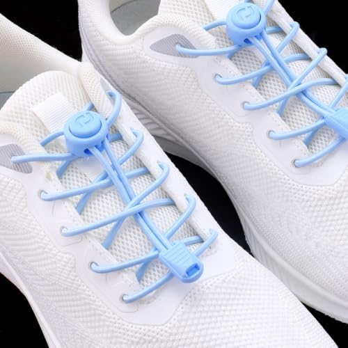Image of RJ-Sport Tieless Elastic Shoe Laces - Heavy Duty No Tie Shoelaces for Kids and Adult with Strong Lock and Speed Shoestrings