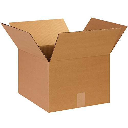 Image of Partners Brand P141410 Corrugated Boxes, 14 inchL x 14 inchW x 10 inchH, Kraft (Pack of 25)