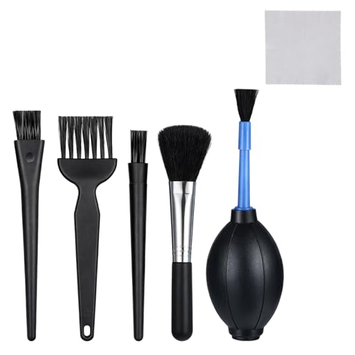 7-teiliges Staubgebläse-Set mit Reinigungsbürste und Reinigungstuch, Handpumpe mit Gummiball für Kameraobjektive, Mikroskope, Gitarren, Filter, Keyboards und Sukkulenten
