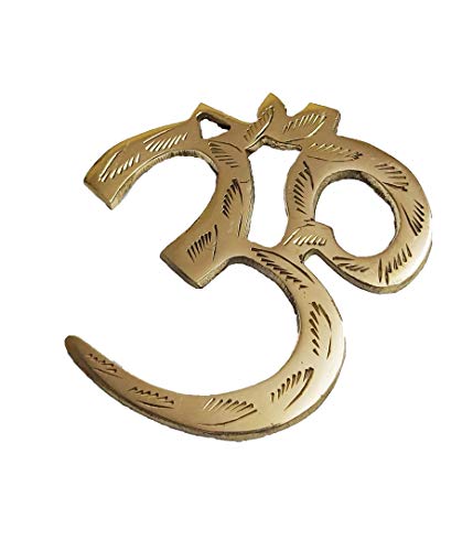 Brass sacred om symbol meditation room yoga decor brass decor brass wall art wall decorations