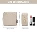 MAGEFY Small Makeup Bag for Purse Mini Cosmetics Bag Corduroy Cute Cosmetic Pouch for Women with Slip-in Pockets (Beige)