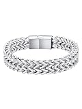 ChainsHouse Stainless Steel Mens Bracelets, Men's Fashion Accessories Jewelry Bracelet Wrist Band for Dad