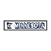 SMART BLONDE Minnesota State Outline Novelty Metal Vanity Small Street Sign K-322
