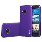 Juppa® HTC One M9 5,0 Zoll 2015 Smartphone TPU Silikon Tasche Hülle Schutzhülle mit LCD displayschutzfolie & Mikro-Reinigungstuch - Lila / Purple