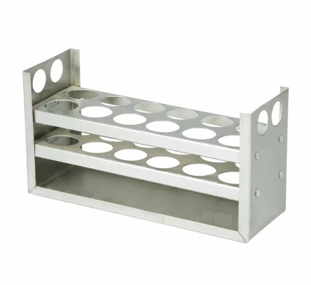 Laboratory Test Tube Rack, 24 Holes, 15 mm Diameter, Aluminium, Autoclavable-image-36