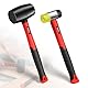 SHALL 2-teiliges Gummihammer-Set, 450g-Gummihammer und 40-mm-doppelseitiger weicher Hammer, stoßfester Glasfasergriff mit gepolstertem Griff