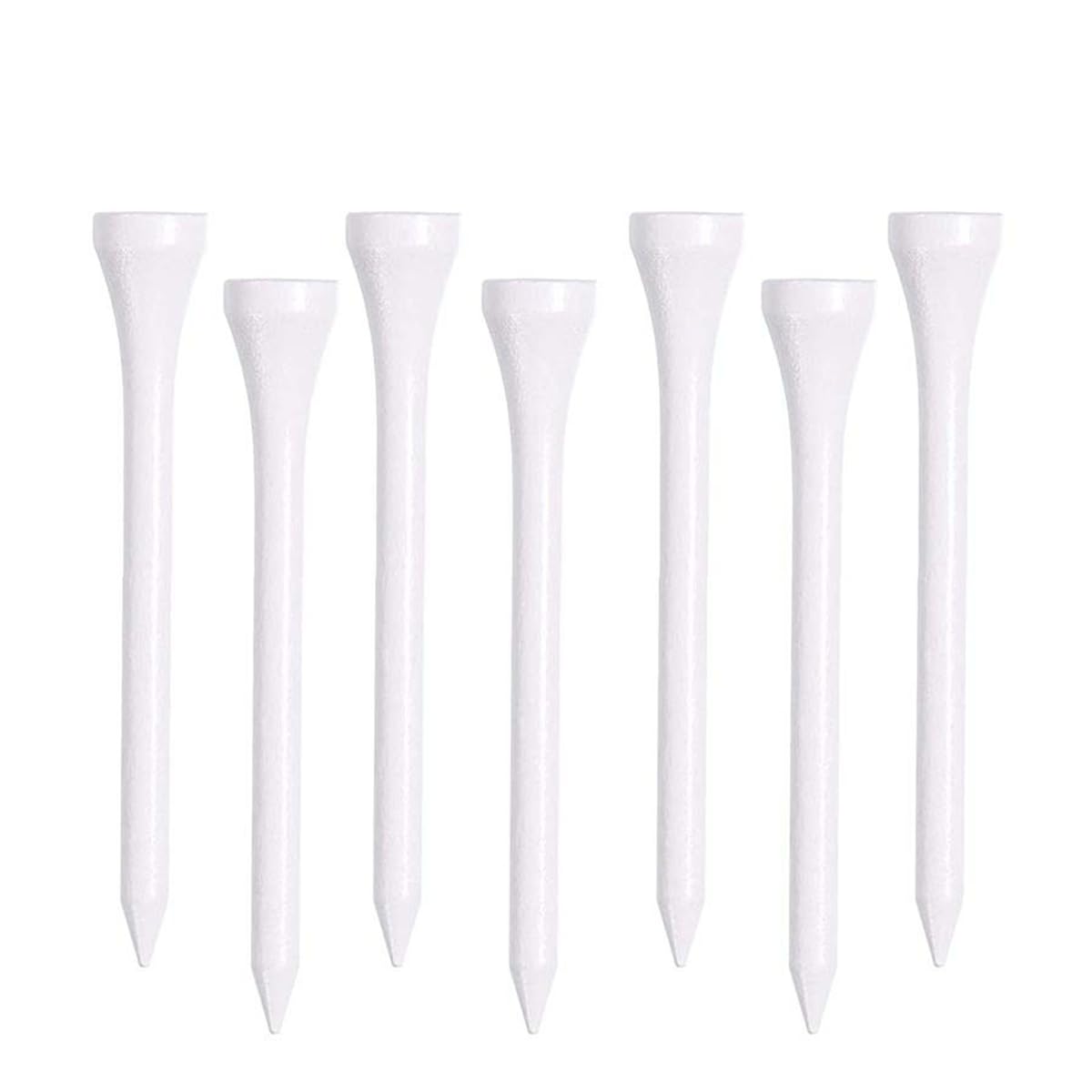 Garegce 70mm 83mm White Wooden Golf Tees 100PCS Sustainable Biodegradable for Golf Outdoor Training