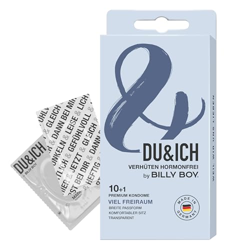 DU&ICH by BILLY BOY Kondome | Premium Kondome aus Naturkautschuklatex | Viel Freiraum | 1x11 Stück