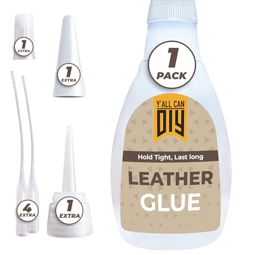 YallCanDiy Super Glue for Leather - Cyanoacrylate Glue for Leather Repair Upholstery Furniture Purses & Leathercraft Strong Waterproof Bond