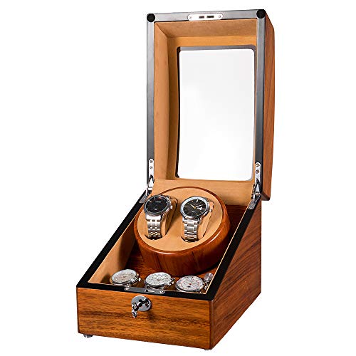 JQUEEN Automatic Double Watch Winder with 3 storages (Mandshurica)