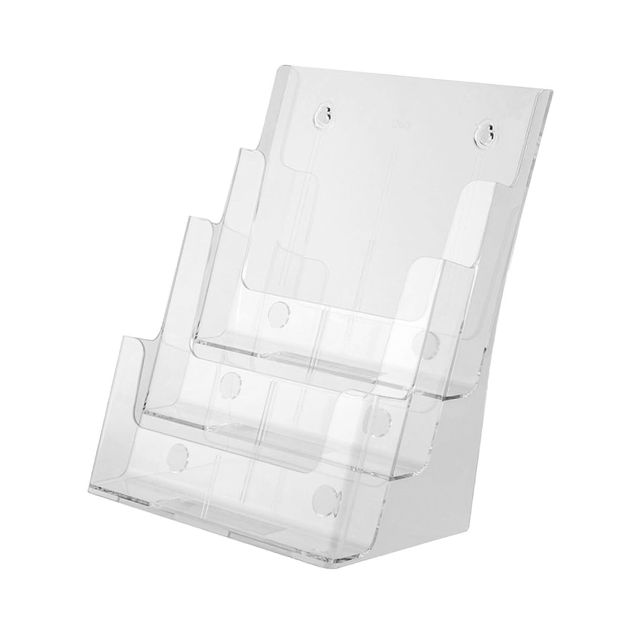 Organizzatore da Scrivania per Archiviazione Documenti e Porta Brochure in Acrilico Trasparente a Tre Strati per Spazio Desktop e Ufficio