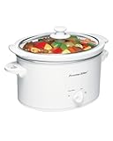 Proctor Silex 33275 Oval Slow Cooker, 3 quart, White