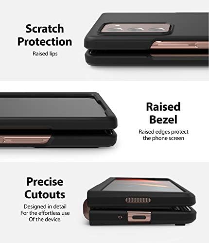 Ringke Slim Case Compatible with Samsung Galaxy Z Fold 2, Hard Solid Premium PC Shockproof Lightweight Protective Cover for Galaxy Z Fold2 - Black