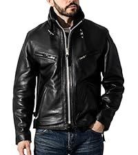 Amazon | [Liugoo Leathers] 本革 WING-NECK シングルライダース