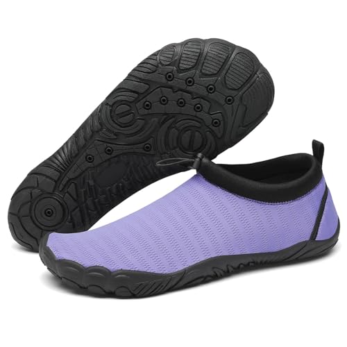 Mishansha - Mishansha Chaussures de Plage Homme Femme Chaussures d'eau Antidérapantes Séchage Rapide Chaussures de Aquatiques, Violet 38 EU