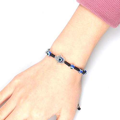 Black String Evil Eyes With Hamsa Hand Charm Bracelets For Protection And Luck Adjustable Hand-Woven Cord Thread Amulet Friendship Promise Jewelry #TOP2