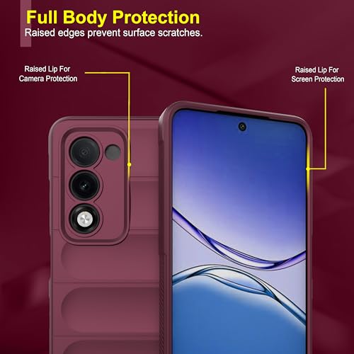 Image of Zapcase Back Case Cover for Oppo K13x 5G | Compatible for Oppo K13x 5G Back Cover | Liquid Silicon Magic Case with Camera Protection | Plum