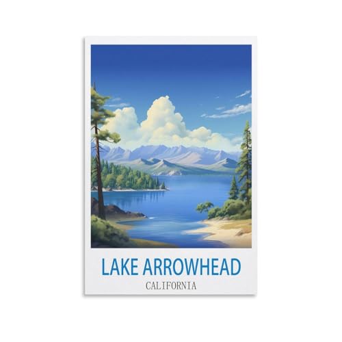 Affiche Lake Arrowhead vintage pour habiller un grand mur
