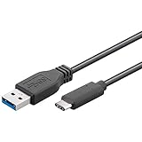 [page_title]-PremiumCord USB-C auf USB 3.0 Verbindungskabel 1m, bis zu 5 Gbit/s, USB 3.0/3.1 SuperSpeed Datenkabel, USB 3.1 Typ C Stecker auf A Stecker, 3x geschirmt, Farbe schwarz, Länge 1m