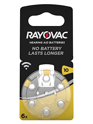 Rayovac - 60 batterie Acoustic Special misura 10 per apparecchi acustici (10 x 6 blister PR70, 1,45 V, colore: Giallo