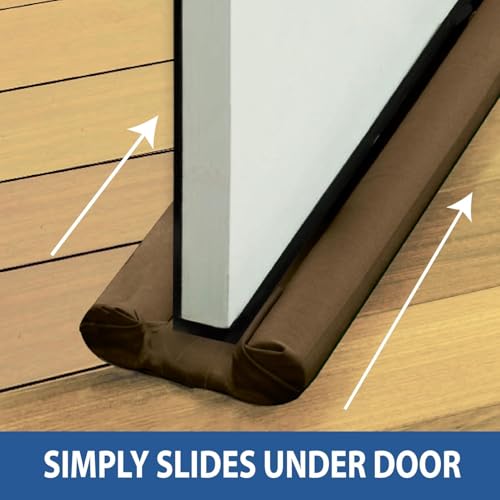 Image of Door Bottom Sealing Strip Guard for Home | Door Stoppers | Door Seal | Door Closers | Sound-Proof Reduce Noise Energy Saving Weather Stripping |Outdoor Waterproof - Brown,(Pack of 1)