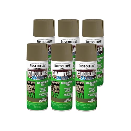 Rust-Oleum 279176-6PK Camouflage 2X Ultra Cover Spray Paint Army Green 12 Ounce (Pack of 6)