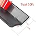 DGSL Universal Garage Door Seals Bottom Rubber, Garage Door Rubber Seal Strip Replacement, Weatherproofing Garage Door Weather Stripping with Nails (20 Feet)
