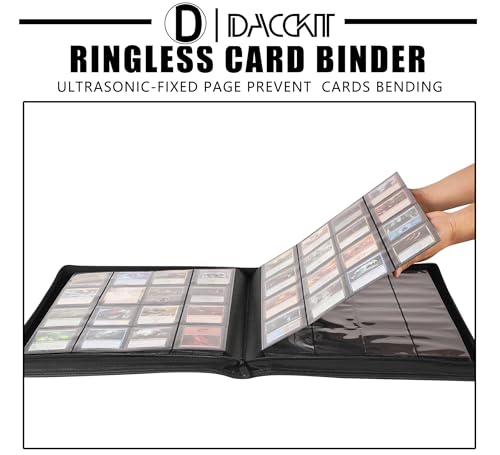 Image of Premium Card Binder 16 Pocket - Fits 1600 Cards,4X4 Ringless Card Album with Sleeves for Trading Cards & Sports Cards(Model C,Light Purple)