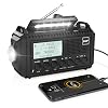 DAB/DAB+/UKW Digitalradio mit Eingebaute 5000mAh Akku Solar Radio Notfallradio mit USB Handyladefunktion Camping Radio…