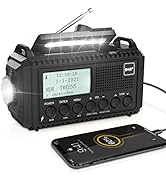 DAB/DAB+/UKW Digitalradio mit Eingebaute 5000mAh Akku Solar Radio Notfallradio mit USB Handyladef...