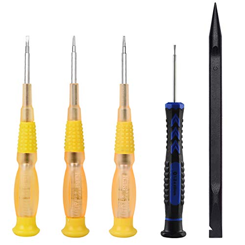 YESCOO 5PCS MacBook Repair Tool Kit P5 Pentalobe Screwdriver, T5 Torx and PH000 Phillips Screwdriver Flat Head 2.0 Screwdriver with Nylon Spudger for MacBook Pro & MacBook Air with Retina Display