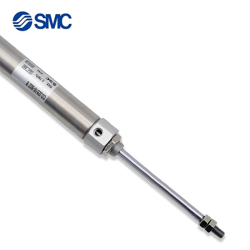 Close-up of SMC Air Cylinder piston rod